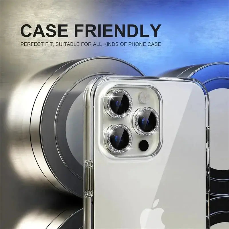 DiamondGuard Camera Lens Protector For iPhone 17 Pro Max 14 Plus And 15 Plus Series Diamond Metal Protective Glass