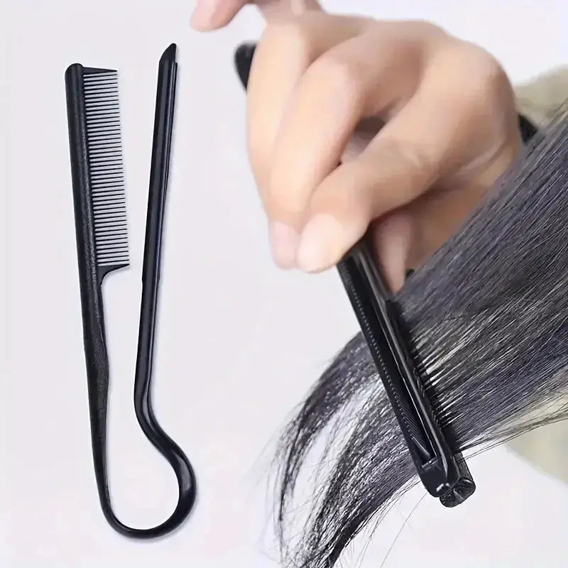 V Comb Hair Straightening Finishing Tool For Quick Style Touch Ups Sustainable Wheat Straw Clip For Wigs