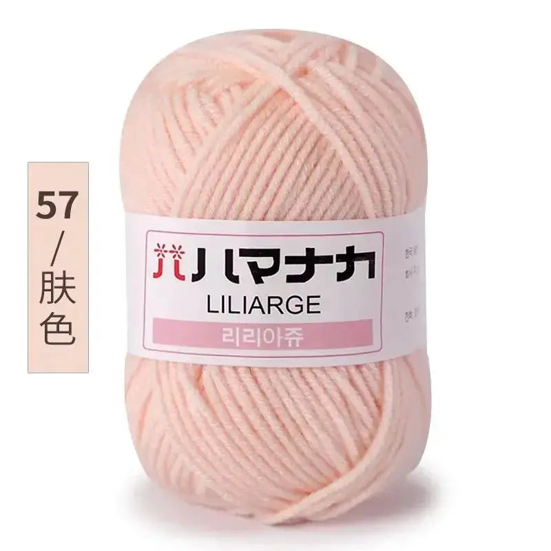 Milk Sweet Soft Cotton Baby Yarn Bamboo Blend Velvet Thick Wool For Hand Knitting And Crochet DIY Sweaters
