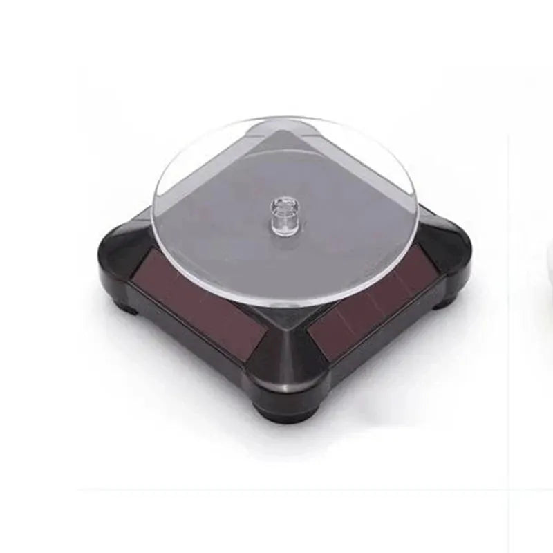Solar Showcase 360 Degree Automatic Rotating Jewelry Display Stand For Necklace Bracelet Watch And Phone
