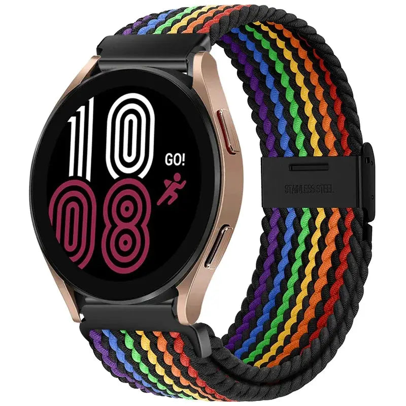 20mm 22mm Nylon Band for Samsung Galaxy Watch 6 5 4 40/44mm 5Pro Active 2 Gear S3 Braided Elastic Bracelet for Huawei GT2/3 4Pro
