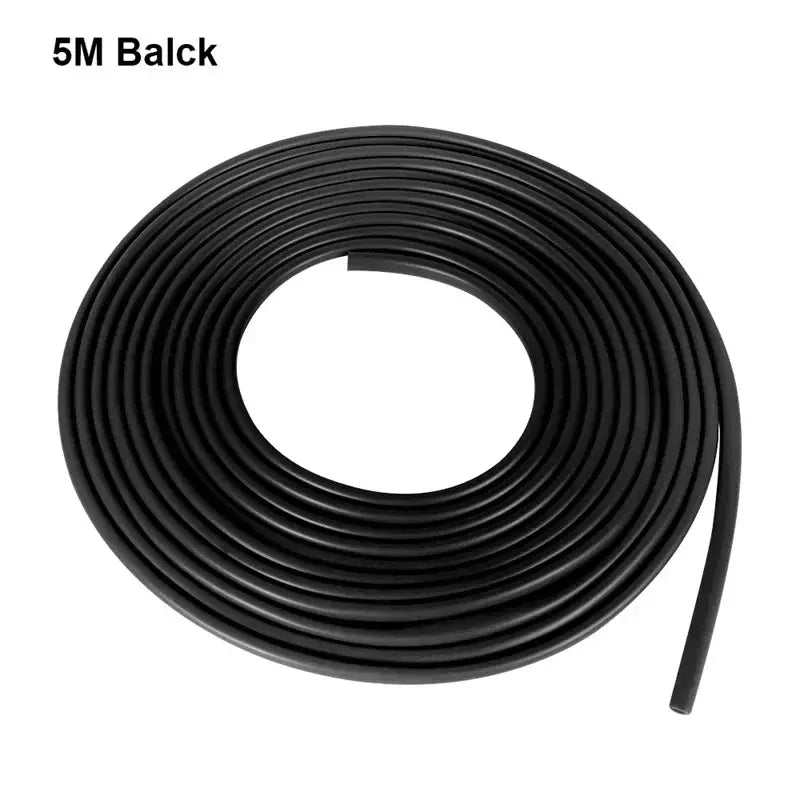 5M Car Door Edge Protector Strip U Type Rubber Moulding Trim With Adhesive Seal Guard Sticker