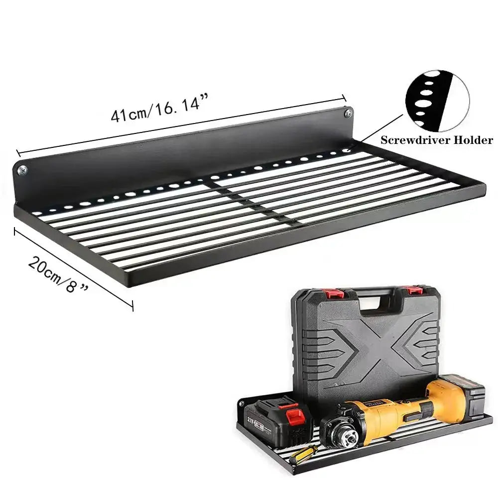 Power Tool Wall Mount Holder Heavy Duty Pegboard Wall Storage Rack For Drill Screwdriver And Tool Set In Workshop Garage