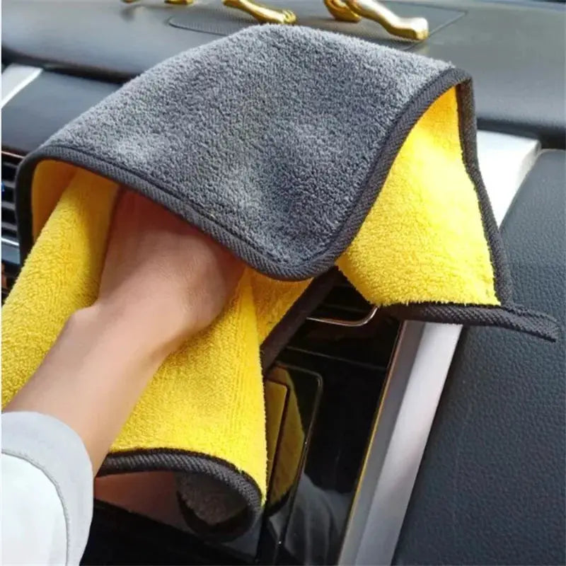AutoGleam Microfiber Car Cleaning Cloths Premium Absorbent Non Abrasive Towels For Safe Car Wash