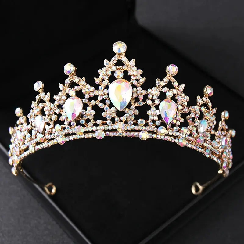Crystal Wedding Tiara For Bride Silver Color Bridal Crown Diadem Veil Tiaras Hair Accessories Head Jewelry
