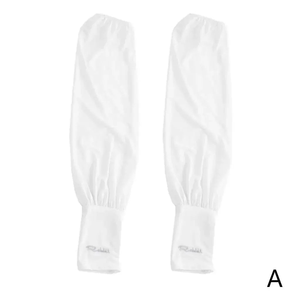 Summer Ice Silk Arm Sleeves for Women UV Protection Long Length Breathable Driving Sun Shield