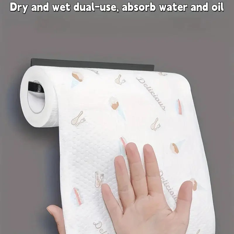 Absorbent Thickened Dishcloths Roll 50 To 100 Pcs Non Greasy Dry And Wet Use With Random Patterns For Sink Cleaning