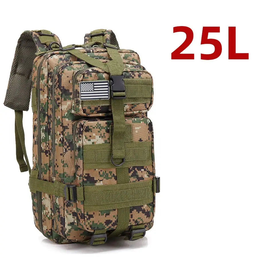 TrailMaster Tactical Backpack 25L 50L Waterproof Nylon For Outdoor Trekking Hiking Fishing Hunting Camping