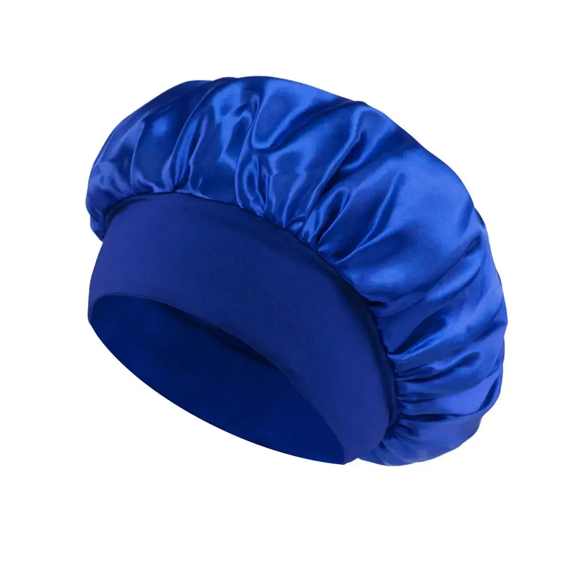 SilkGuard Satin Bonnet For Women With Wide Brim Sleep Hat And Elastic Band For Hair Protection