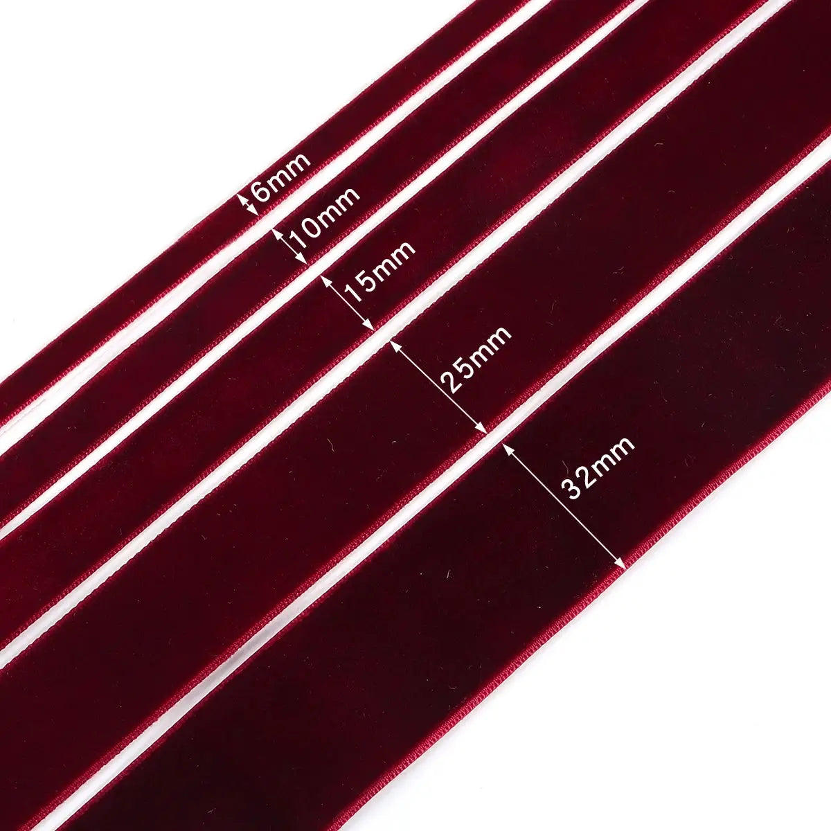 Velvet Ribbon Gift Bow 5 To 10 Yards 6mm 10mm 15mm 25mm 32mm 38mm For Gift Wrapping Flower Packaging DIY Christmas