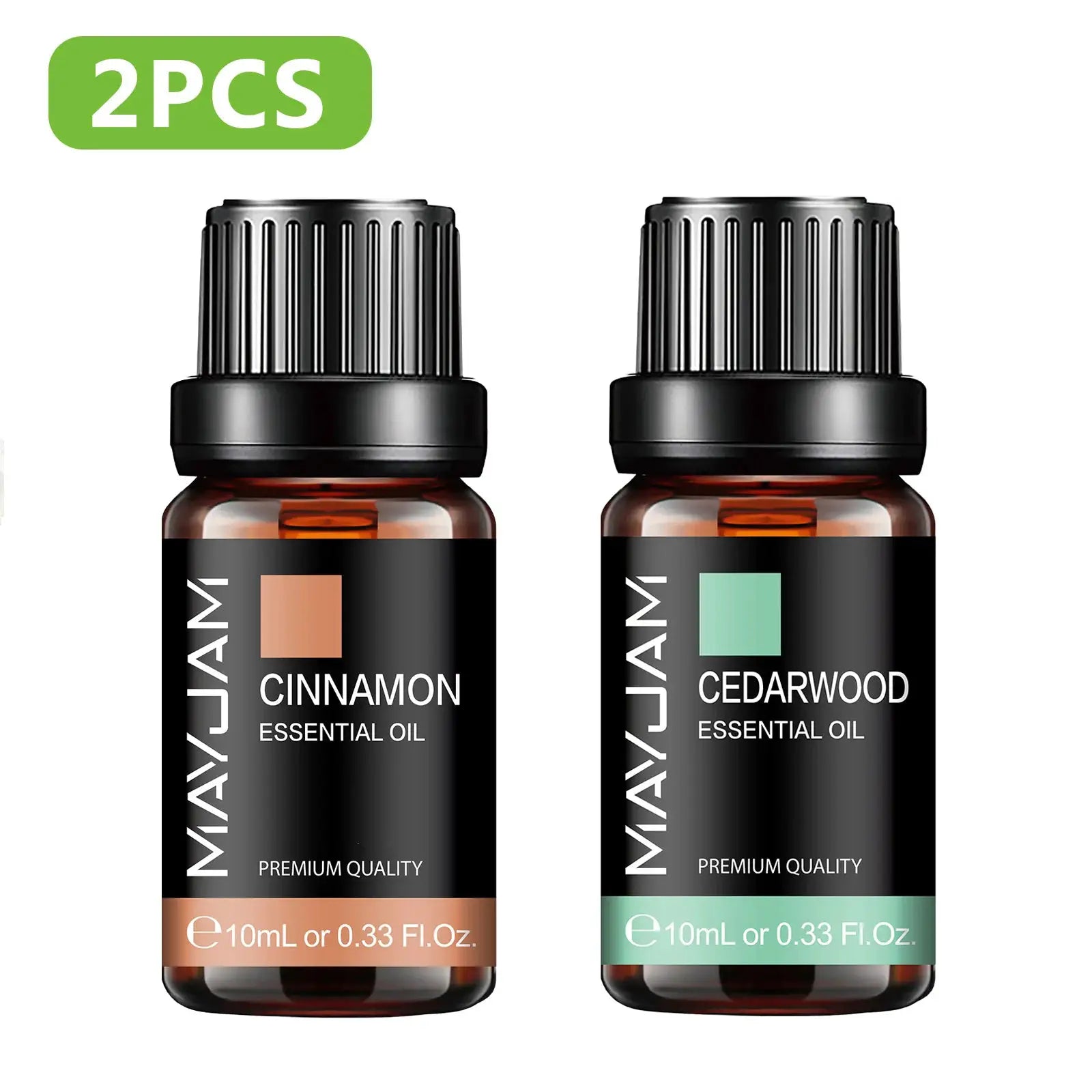 MAYJAM Essential Oil Set With Citronella Jasmine Eucalyptus Orange Lemongrass Black Pepper Cajeput Cypress Ginger