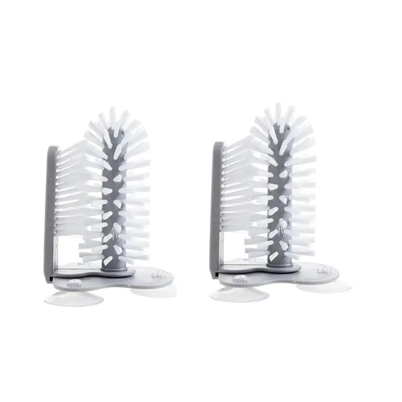 2 In 1 Cup Scrubber With Suction Cup Base For Hands Free Cleaning Of Glasses Mugs And Wine Bottles In Kitchen