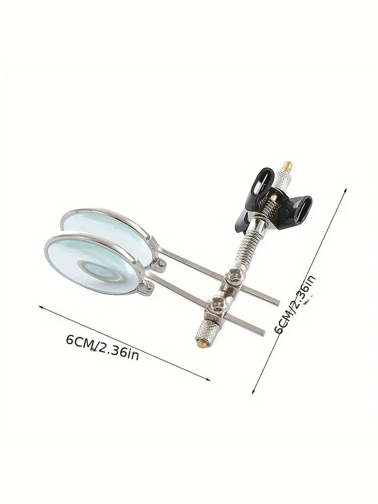 ClarityPro Dual Clip On Magnifying Glasses 5X 10X Magnification For Watch Repair And Jewelry Crafting Precision Optics