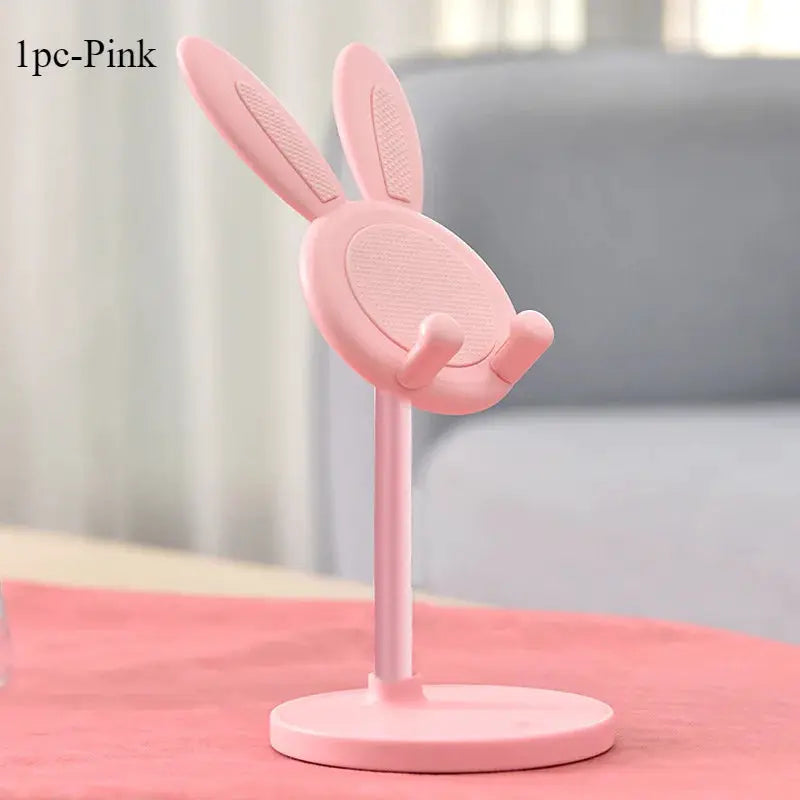 Rabbit Shaped Desktop Phone Stand With Adjustable Height And Tilt For Hands Free Viewing