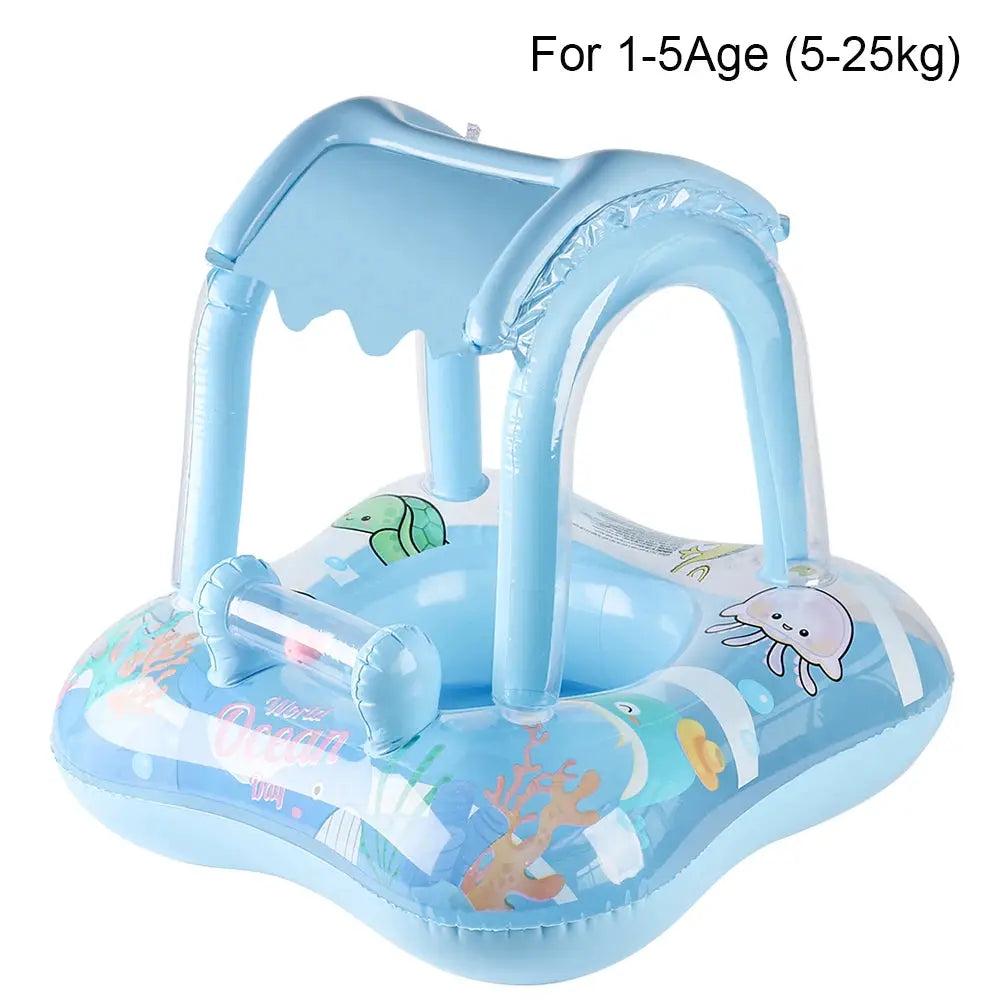 Kids Pool Float With Canopy For Ages 3 To 6 Safe Chemical Free Materials Animal Theme Beach Party Toy