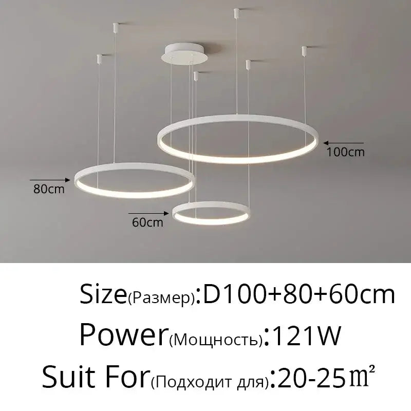 Minimalist Modern Acrylic LED Pendant Lights Chandelier For Living Room
