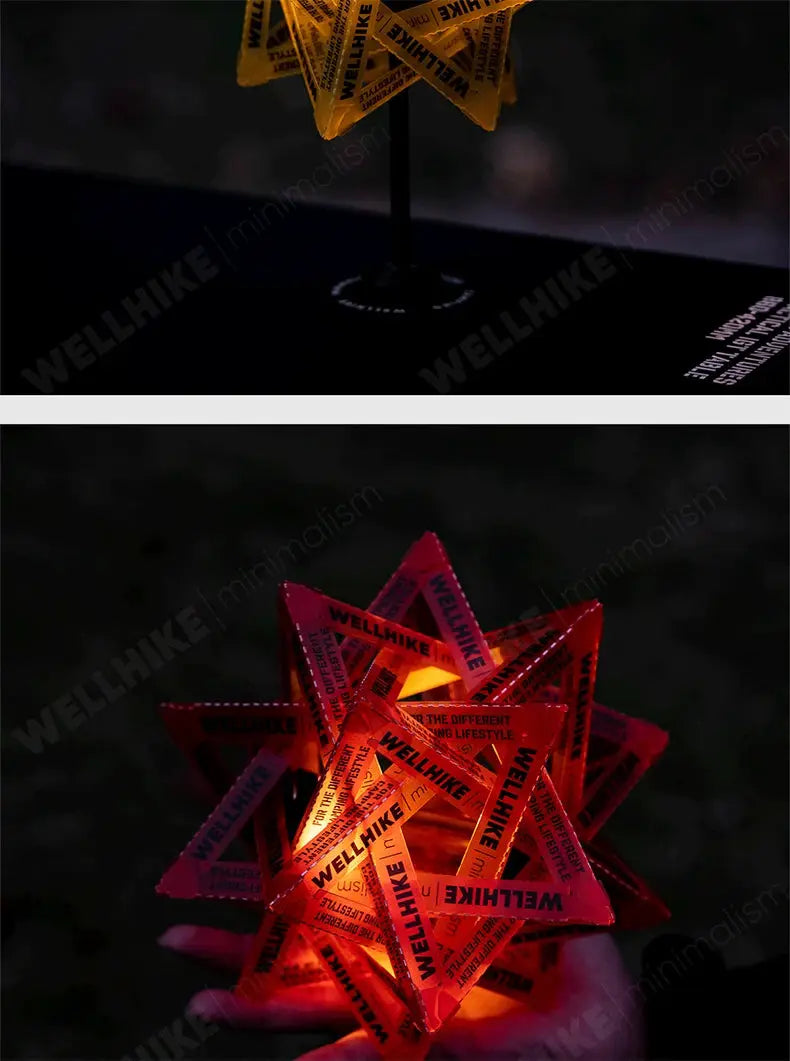 Wellhike star camping lantern shade, red and yellow versions, waterproof and wear-resistant for tents
