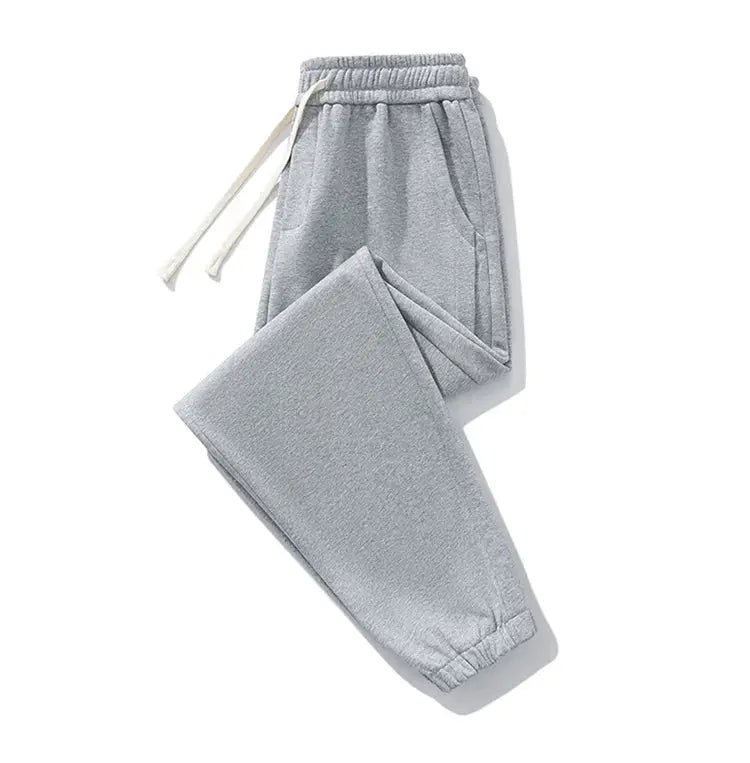 Men's grey sweatpants by Simples Market, drawstring jogger, plus size 8XL