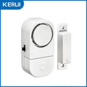 KERUI 2-piece door magnetic sensor alarm kit, wireless, 90dB, white, Simples Market
