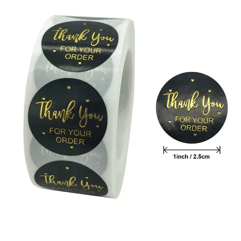 500 Pack Round Kraft Paper Thank You Stickers For Wedding Favors Gift Bags And Packaging