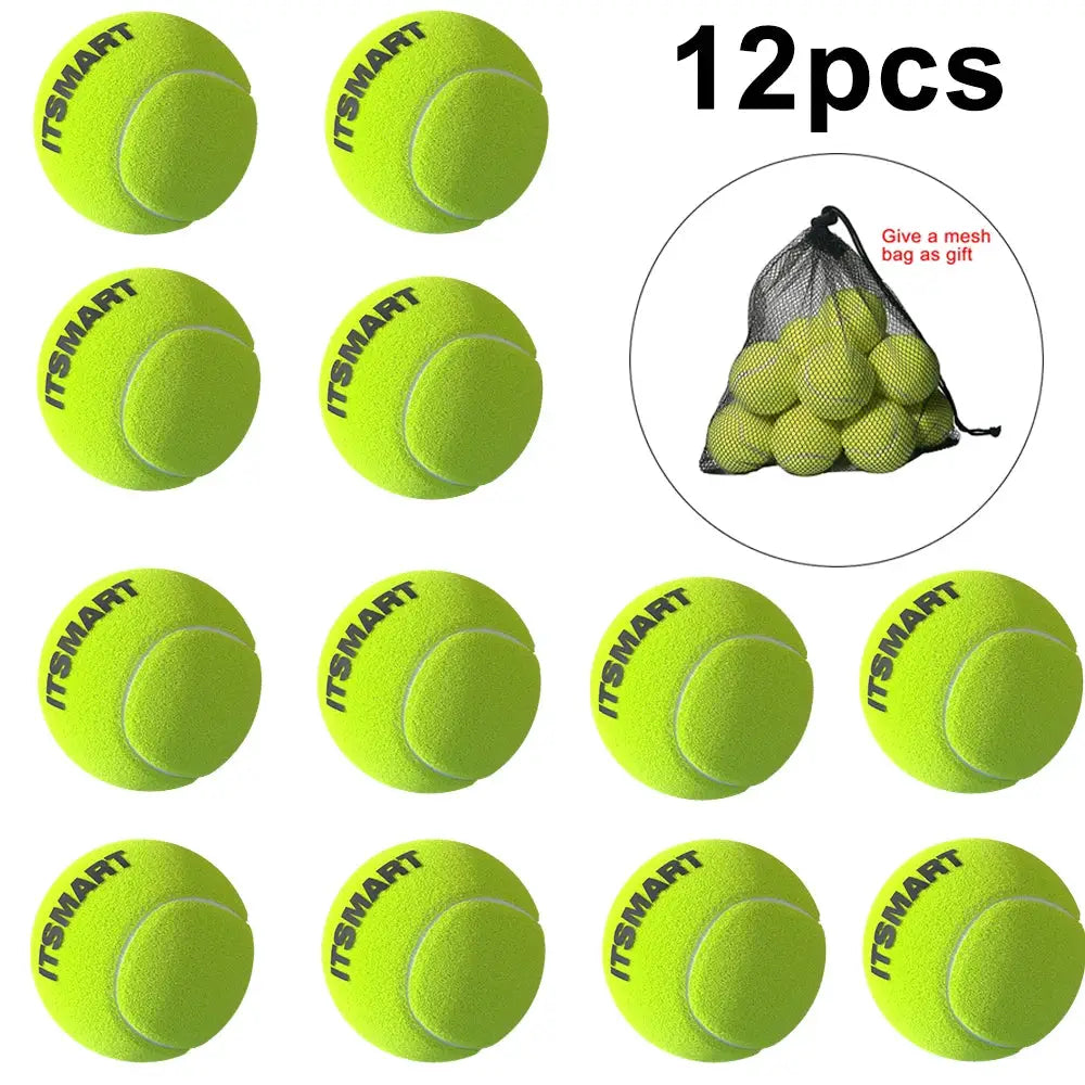 Six Or Twelve Pack Tennis Balls With Mesh Carry Bag High Elasticity For Dog Playing Outdoor Training