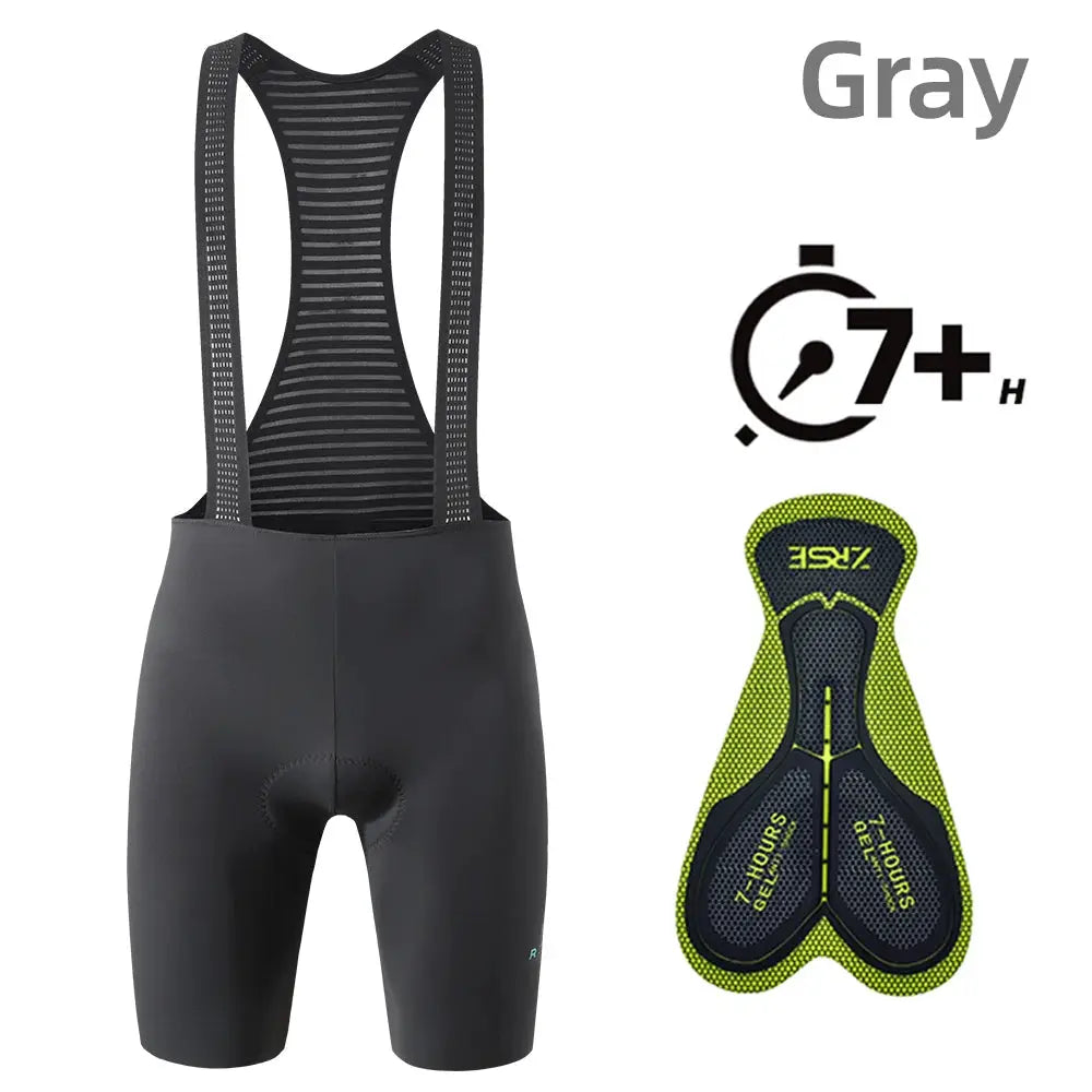 Mens Cycling Bib Shorts Seamless Breathable 7 Hour Padded Ergonomic Insert Pro Team MTB Riding Bib Tights
