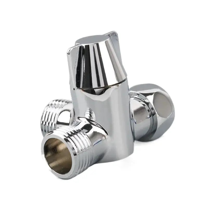 Simples Market 3-way brass shower arm diverter valve, chrome finish with G1/2 and G3/4 threads