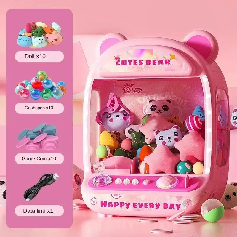 Big Size DIY Doll Machine Coin Operated Mini Claw Crane Game For Kids And Adults Home Arcade Gift