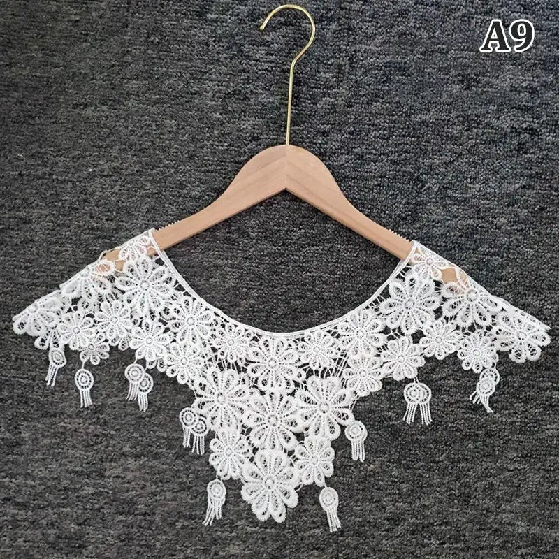 LunaFleur Sunflower Lace Knit Shawl Wrap For Bridal And Evening Wear Elegant Hollow Out Crochet Capelet