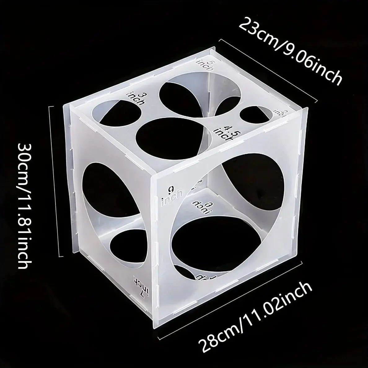 11 Hole Balloon Size Measuring Box With Flexible Buckle Design For Weddings Parties And Holidays