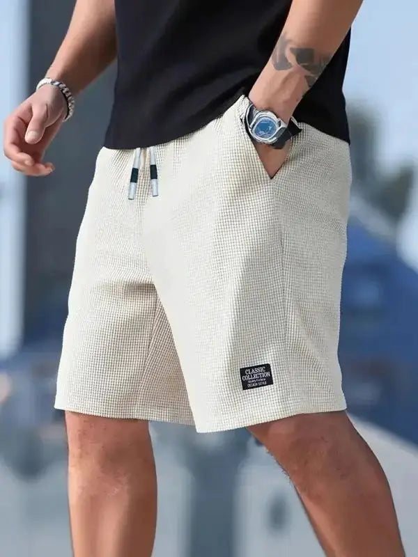 Men's Casual Shorts Breathable Textured Fabric For Beach And Sports And Daily Wear