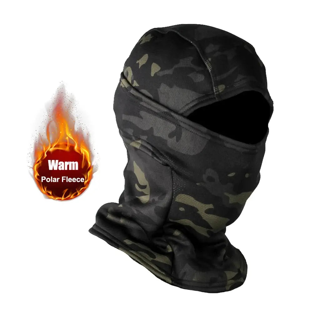 Balaclava camouflage fleece mask, warm polar fleece, full-face winter mask by Simples Market for outdoor use