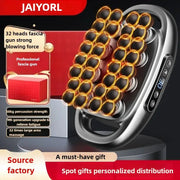 32-head massage gun, silver wireless massager with 32 massage heads for deep-tissue relief Simples Market