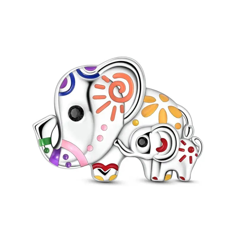 Mother's Day 925 Sterling Silver Heart Charms Beads Dangle For Bracelets Love Mom Jewelry Gift