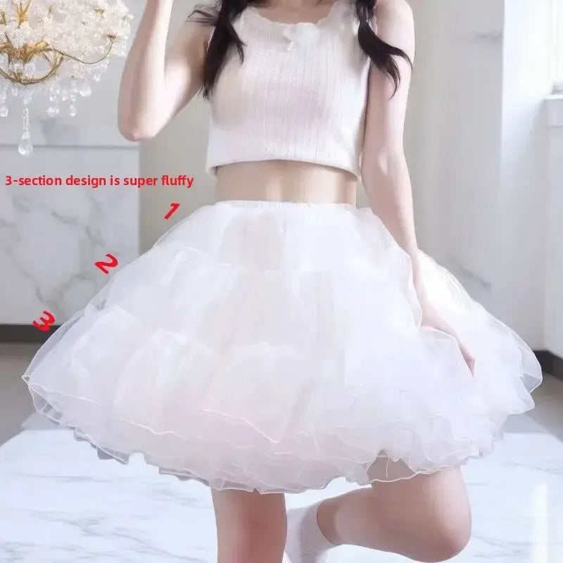 Lolita Flying Saucer Petticoat Boneless Maximum Volume Crinoline With Invisible Wire Free Underskirt Comfort