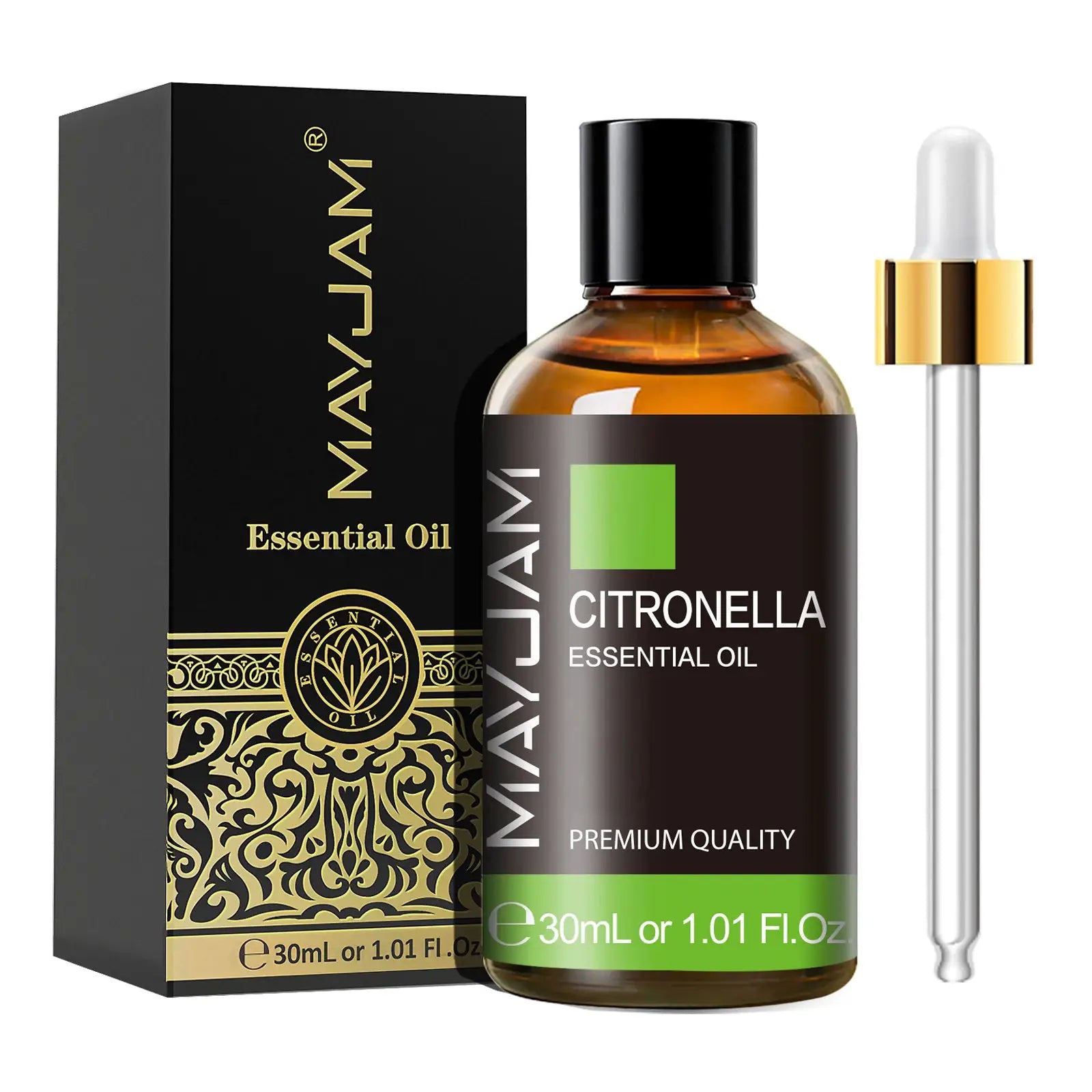 MAYJAM Essential Oil Set With Citronella Jasmine Eucalyptus Orange Lemongrass Black Pepper Cajeput Cypress Ginger