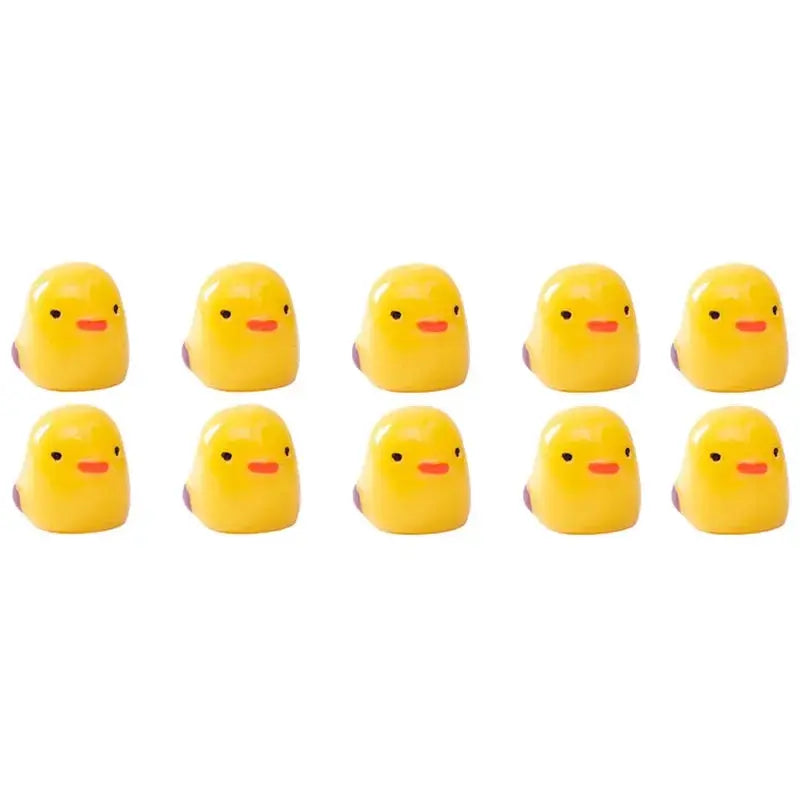 Ten yellow chick car interior ornaments for center console decor