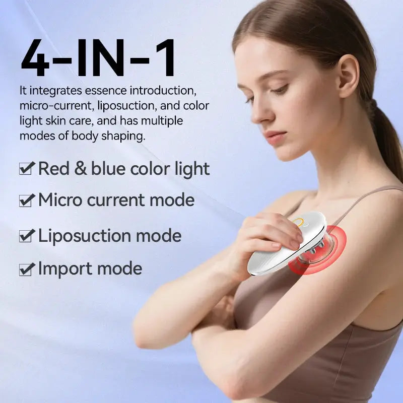 Simples Market 4-in-1 face & body sculpting massager with circular white head and red light
