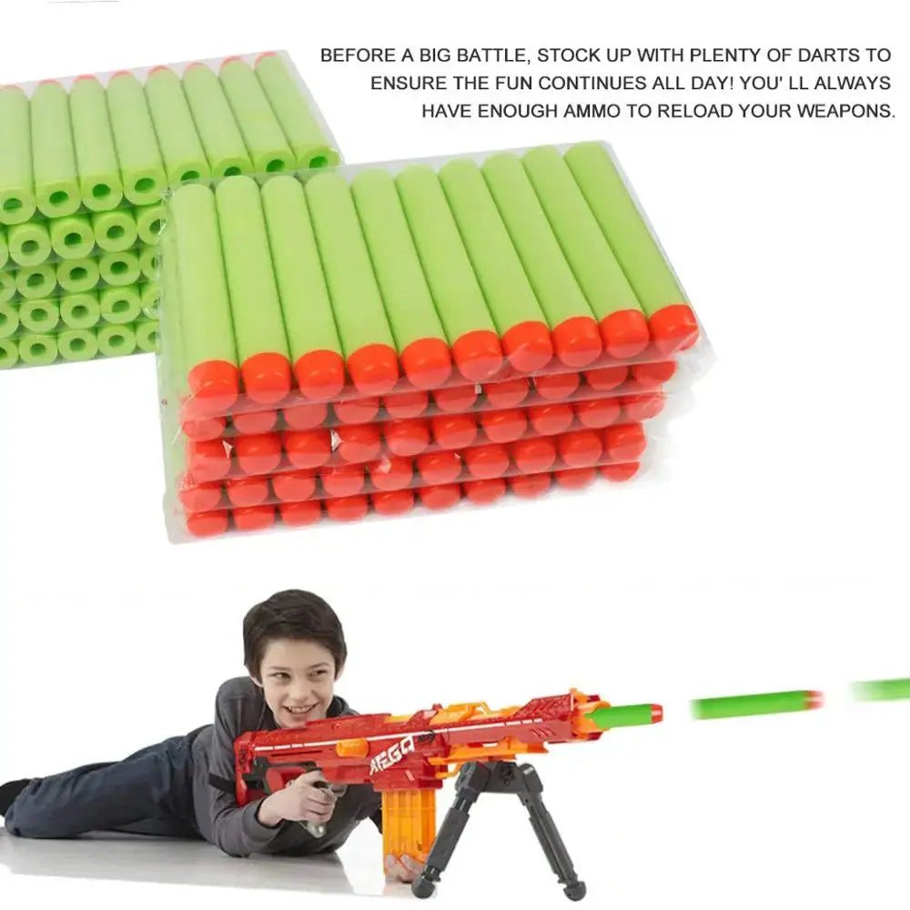 7.2cm EVA Foam Darts 100 Pieces Refill Rounds for Nerf N Strike Blasters Round Head Safe Play