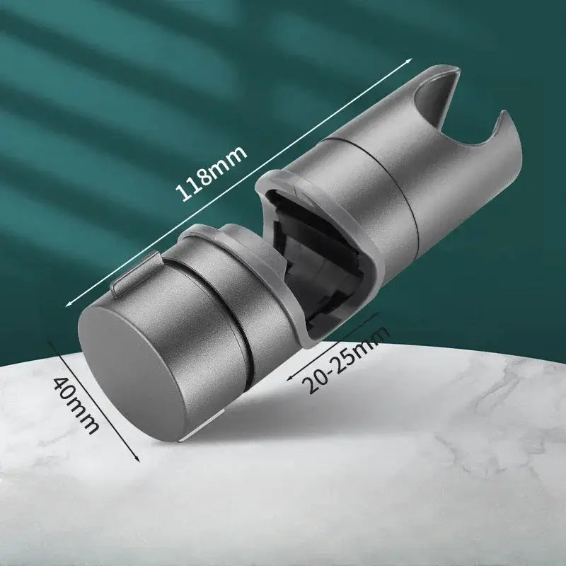 Shower head rail holder by Simples Market, ABS chrome, adjustable fits 18–25mm rails
