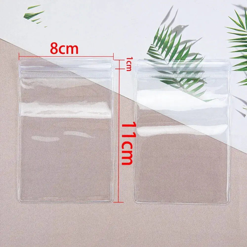 20 Pcs Transparent Jewelry Pouches Anti Oxidation Zip Lock Storage Bags For Earrings Necklaces Bracelets DIY Packaging