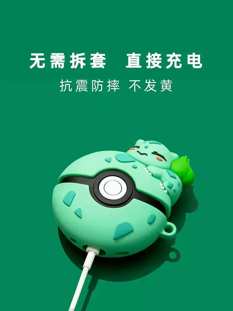 CartoonGuard Pokeball Silicone AirPods Case Fits AirPods 1 2 3 4 Pro Pro 2 Pro 3 Cute Cartoon Earphone Cover