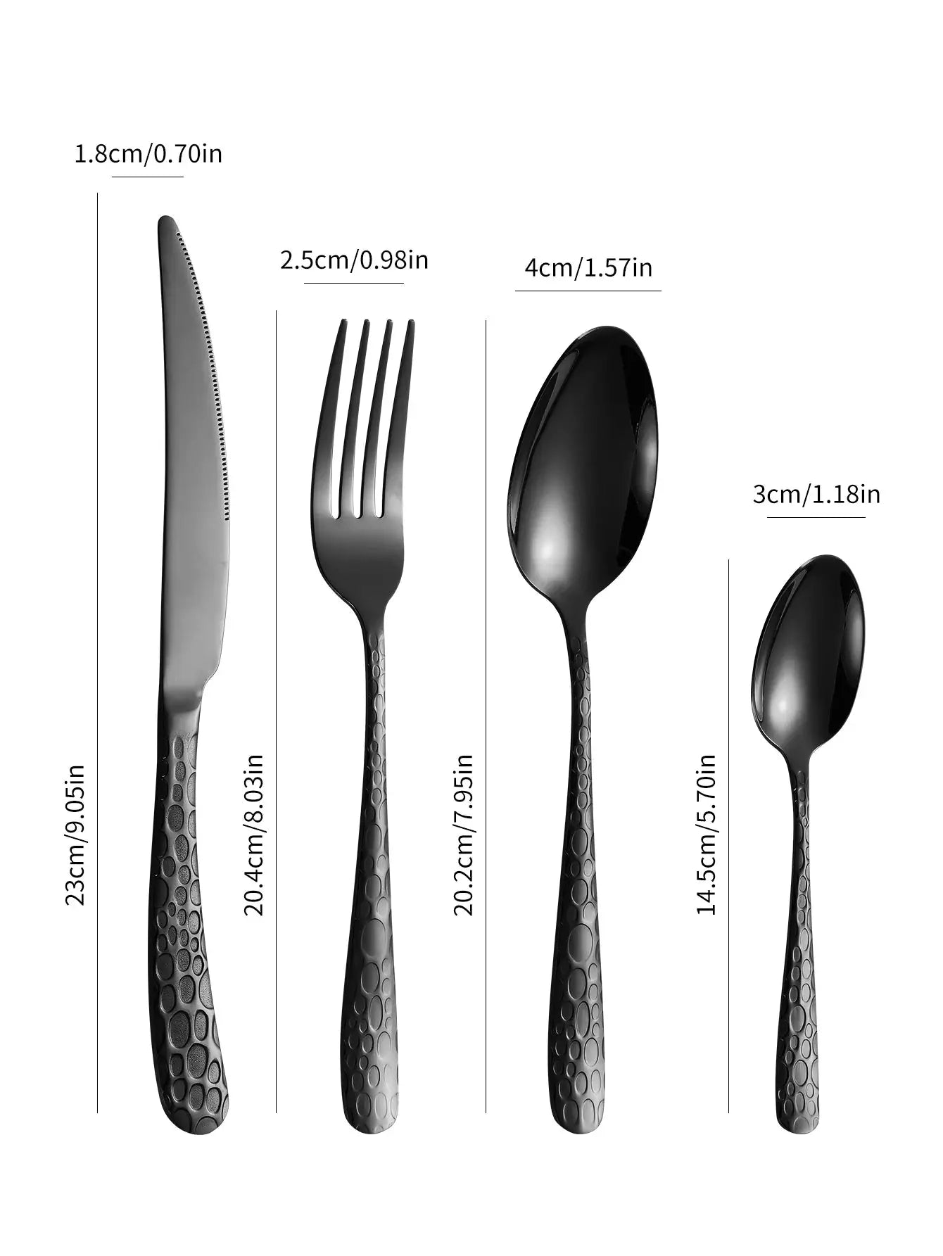 Black Stainless Steel Cutlery Set 4 6 16 24 Pieces Knife Fork Spoon For Home Kitchen Holiday Dinner Tableware