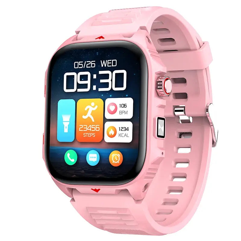 Bluetooth Smart Watch With Call And Heart Rate Monitor Fitness Tracker 2.01 Inch HD Touch Screen IP68 Android