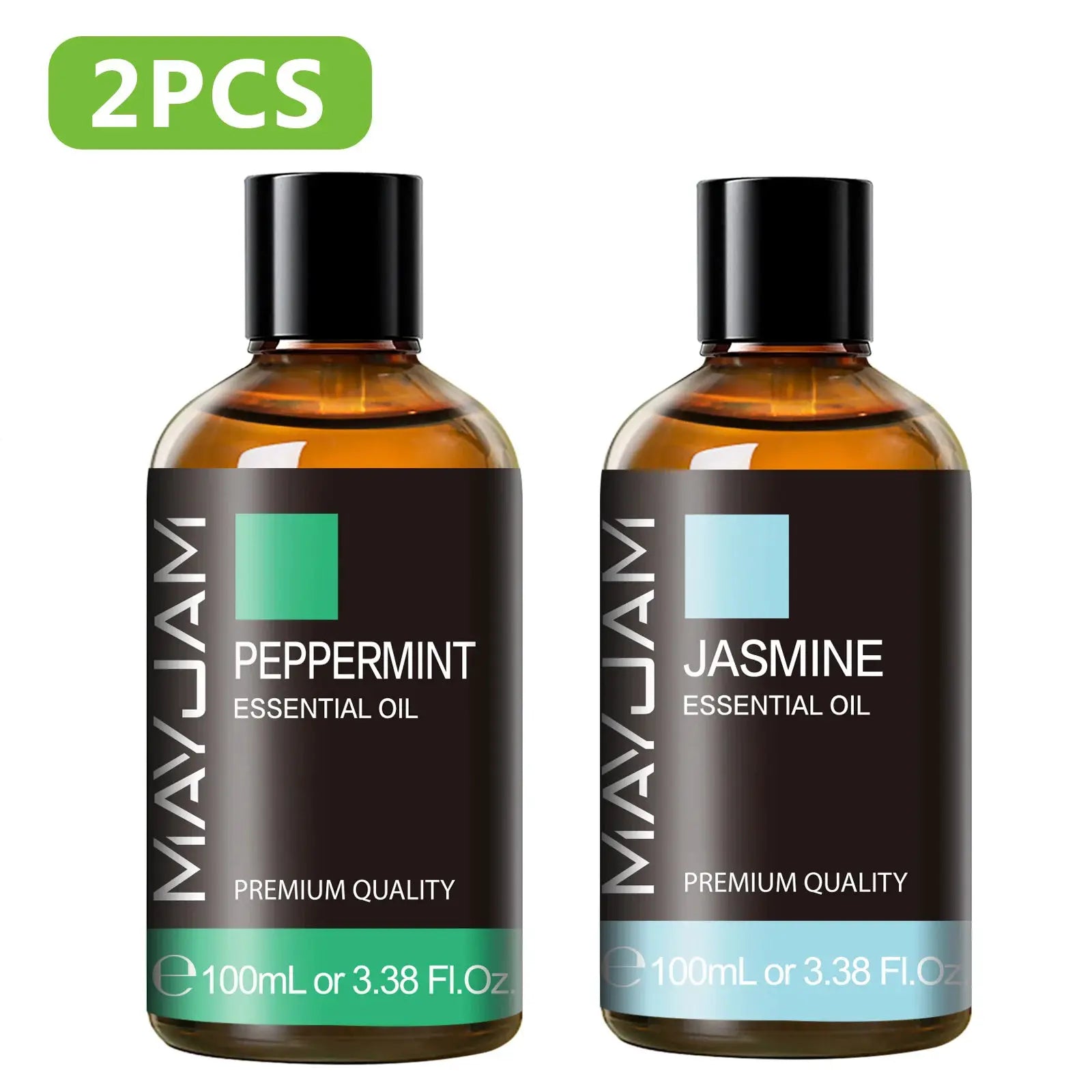 MAYJAM 100ml Pure Plant Essential Oil Mint Bergamot Patchouli Citronella Lemongrass Chamomile Cedarwood For Reed Diffuser