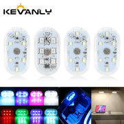 LED Touch Light USB Rechargeable 5V 6LED Mini Car Interior Lamp With Touch Sensor RGB Reading Lamp