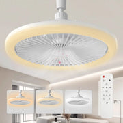 IRALAN modern white ceiling fan with LED light and remote control