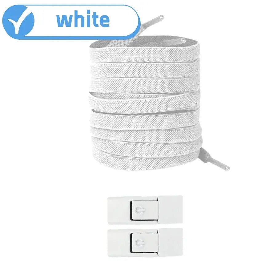 Elastic No Tie Shoelaces Press Lock For Sneakers 8mm Widened Flat Laces For Kids And Adults