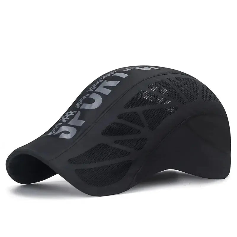 Men Quick Dry Sun Hat Breathable Mesh Sports Cap For Golf And Cycling Newsboy Flat Ivy Cap