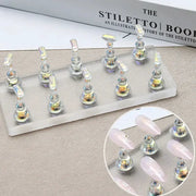 Aurora Nails Transparent Magnetic Nail Stand For Acrylic False Nails Holder For Training And Display